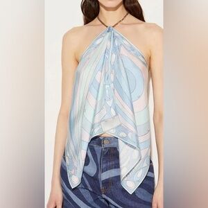 Stylish Blue Halter Top